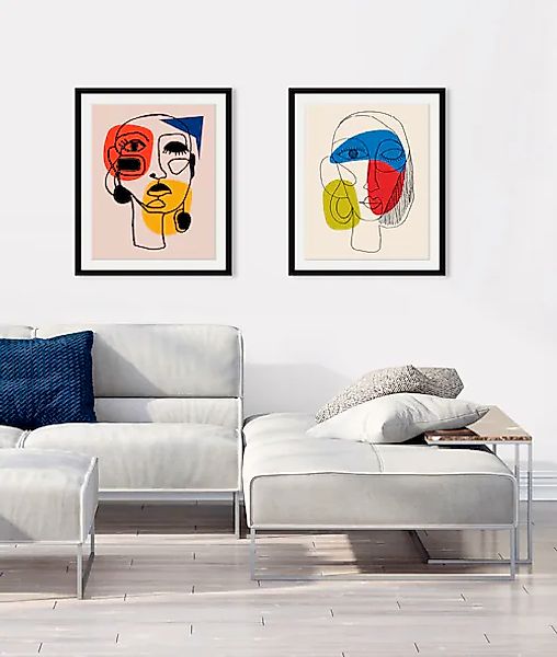 queence Bild »Claudia«, Abstrakt-Kunst-Figuren-Gesicht, (1 St.), HD Premium günstig online kaufen