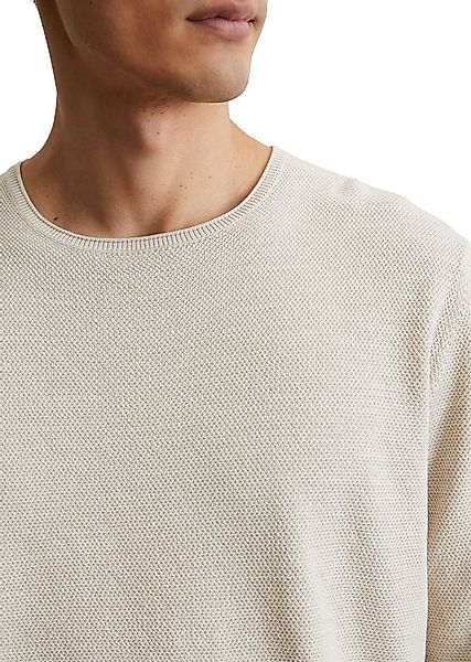Marc O'Polo Rundhalspullover regular fit, mit feiner Piqué-Struktur günstig online kaufen