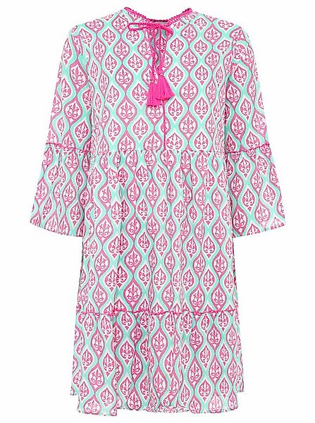 Zwillingsherz Sommerkleid "Ovale Ranken" mit Tasseln, Trompeten Ärmeln und günstig online kaufen