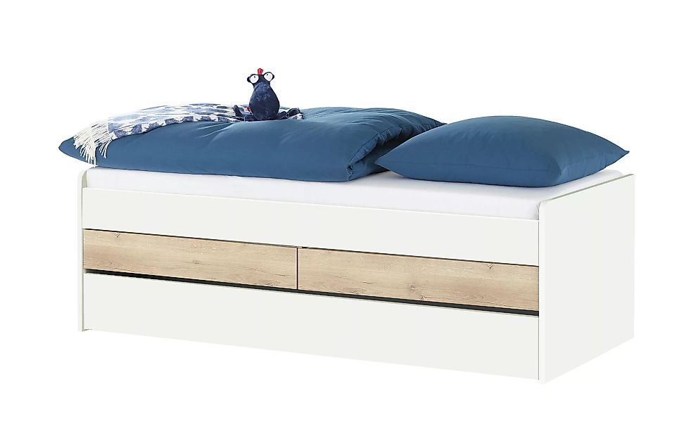 Duobett mit Stauraum  Grow Up - weiß - 127 cm - 66 cm - Betten > Bettgestel günstig online kaufen