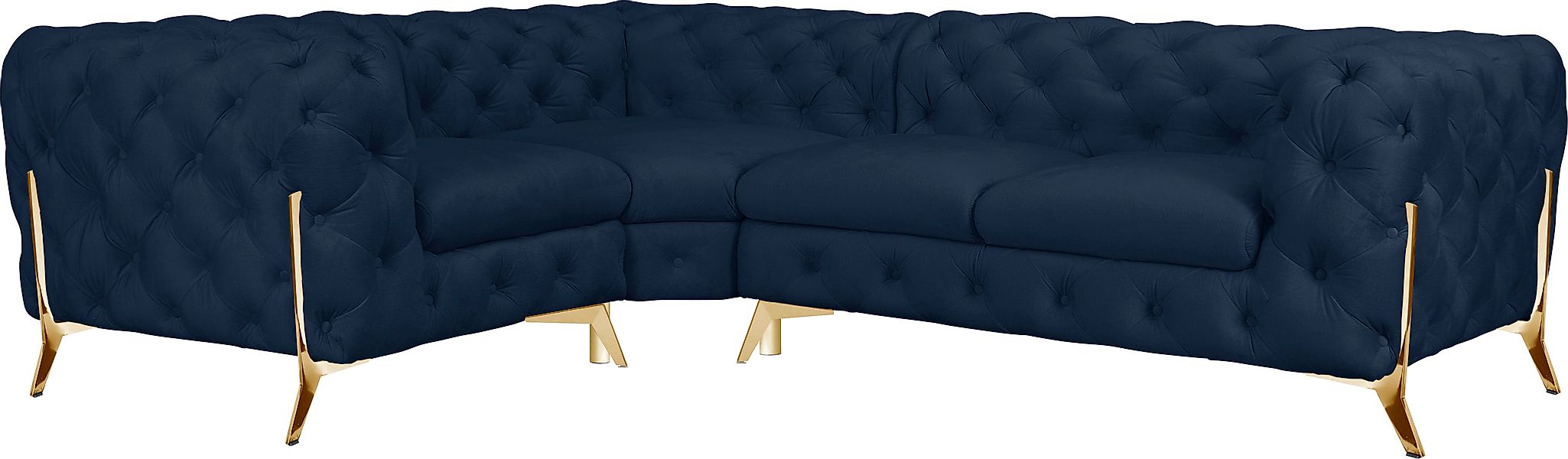 Home affaire Chesterfield-Sofa »Amaury L-Form« moderne Chersterfield-Optik, günstig online kaufen