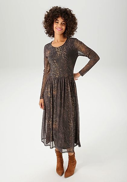 Aniston CASUAL Midikleid mit fantasievollem Animal-Print günstig online kaufen
