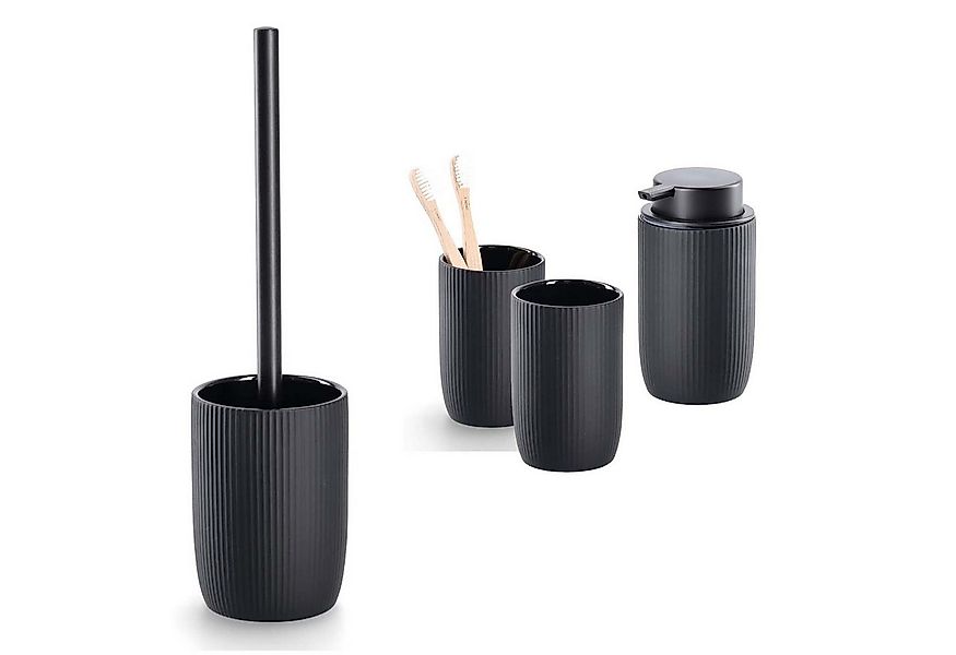 Zeller Present Badaccessoire-Set 4-teiliges Badaccessoire-Set - Keramik Sch günstig online kaufen