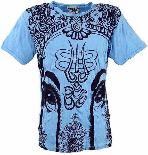 Guru-Shop T-Shirt Sure Herren T-Shirt Ganesh - hellblau Goa Style, Festival günstig online kaufen