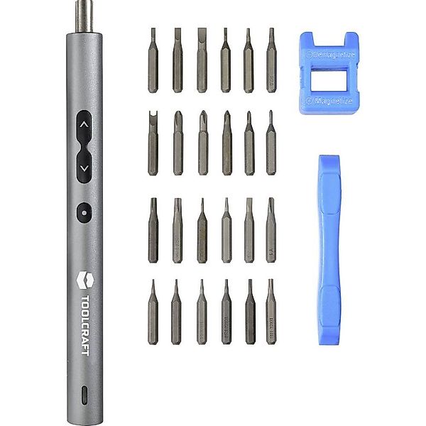 TOOLCRAFT Akku-Stabschrauber Elektro-Schraubendreher Set 28-in-1 günstig online kaufen