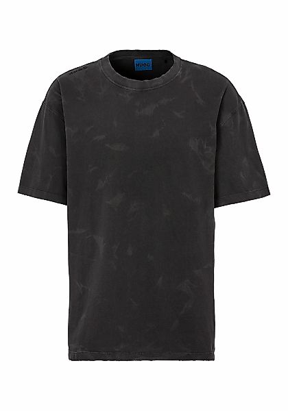 HUGO Blue T-Shirt "Nustroyo" mit used-Details günstig online kaufen