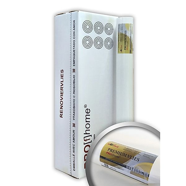 PROFHOME Renoviervlies PremiumVlies 150 g glattes Profi-malervlies Weiß 6 R günstig online kaufen