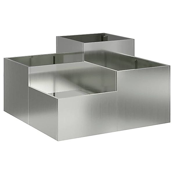 vidaXL Blumentopf Gartenblumentopf Silber 100 x günstig online kaufen