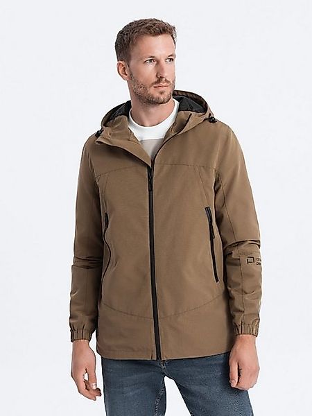 OMBRE Allwetterjacke Herren-Übergangsjacke mit Kapuze - braun V2 OM-JANP-22 günstig online kaufen