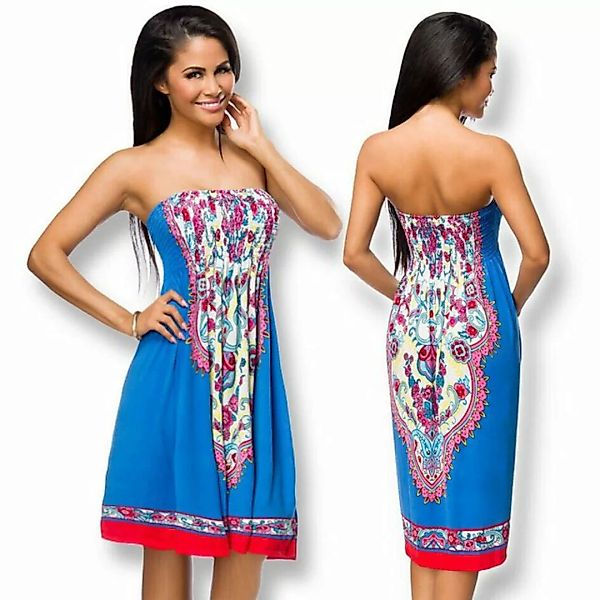 Strandkleid Bandeau-Kleid Minikleid Strandkleid Sommerkleid Bandeaukleid günstig online kaufen