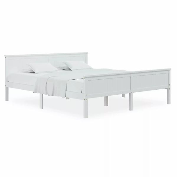 vidaXL Massivholzbett Weiß Kiefer 200x200 cm1115544 günstig online kaufen