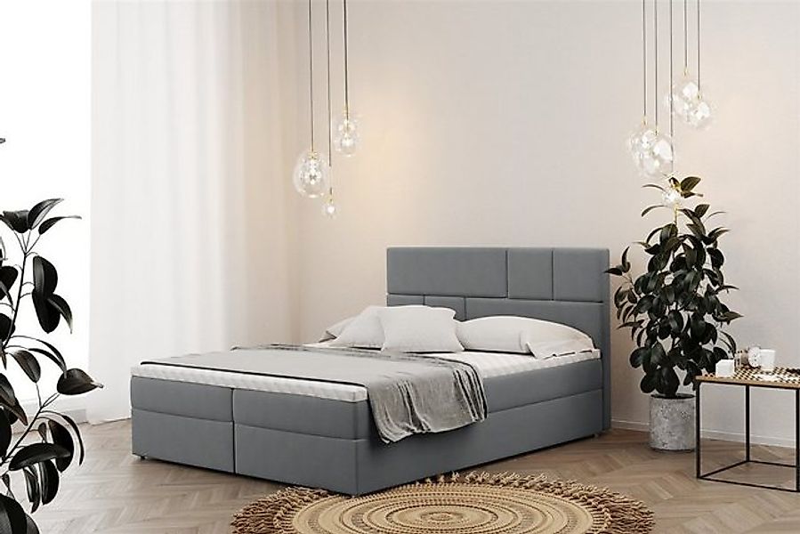 Fun Möbel Boxbett Schlafzimmerbett CALVIN in Stoff oder Kunstleder (inkl. B günstig online kaufen