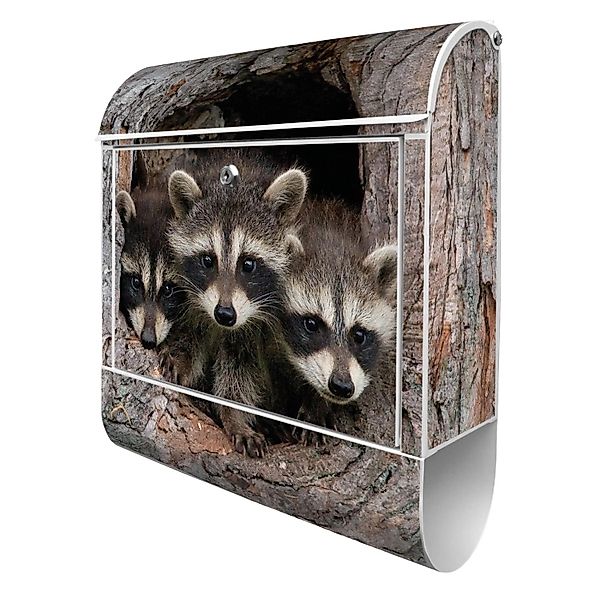 Banjado Design Briefkasten Weiß Pulverbeschichtet 39x47x14cm 2 Schlüssel Mi günstig online kaufen