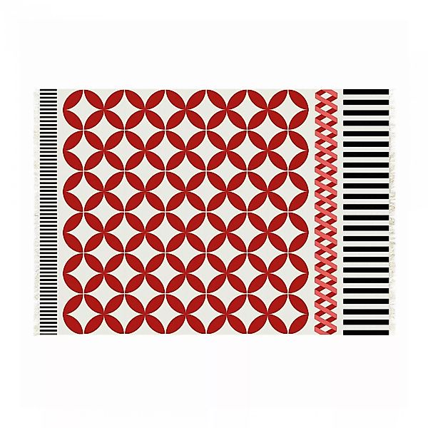 GAN - Kilim Catania Teppich - rot, beige, schwarz/150x200cm günstig online kaufen