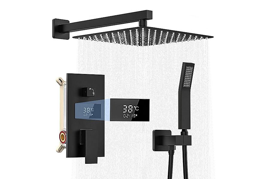 XERSEK Duschsystem Edelstahl Komplettset Duscharmatur Set, Unterputz Duschs günstig online kaufen