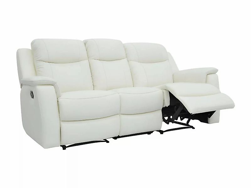 Relaxsofa Leder 3-Sitzer - Elfenbeinfarben - EVASION günstig online kaufen