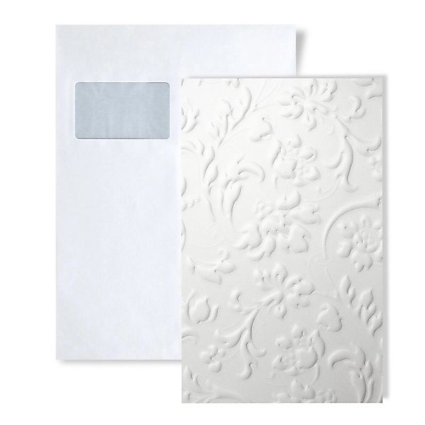 Wallface 1 MUSTERSTÜCK S-13473 DIN A5 Wandpaneel Muster FLORAL WHITE günstig online kaufen