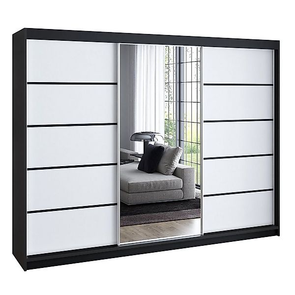 A&J MöbelLand GmbH Schiebetürenschrank VILUNO 3 mit 4 Schubladen und Spiege günstig online kaufen