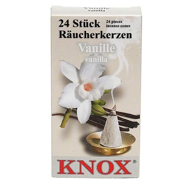 KNOX Duftkerze 4 Päckchen Räucherkerzen- Vanille - 24er Packung günstig online kaufen