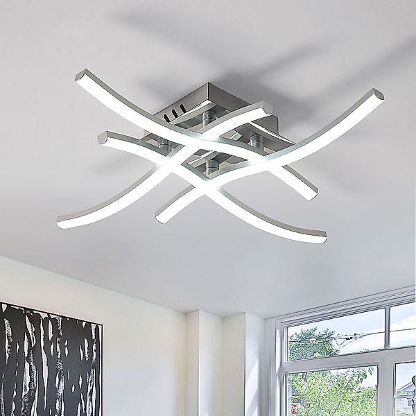 Goeco Deckenleuchte 24W silbernes LED Licht, günstig online kaufen