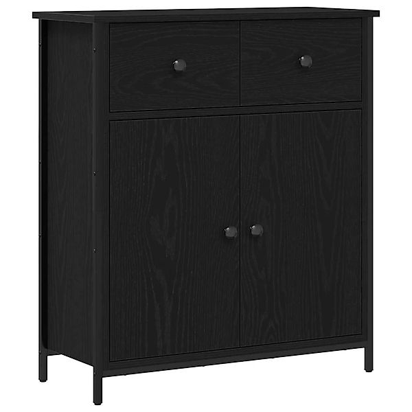 vidaXL Sideboard Schwarz Eichen-Optik 70 x 30 x 80 cm Holzwerkstoff 863159 günstig online kaufen