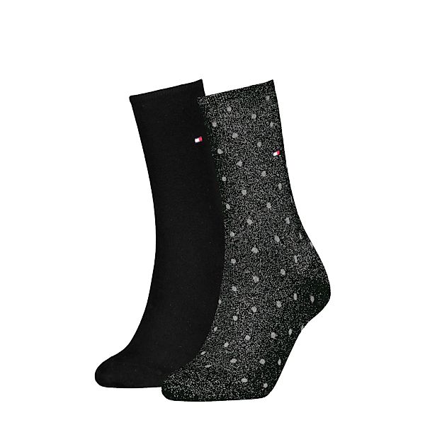 Tommy Hilfiger Socken "TH WOMEN SOCK DOT", (2 Paar), mit feinem Rippenbündc günstig online kaufen