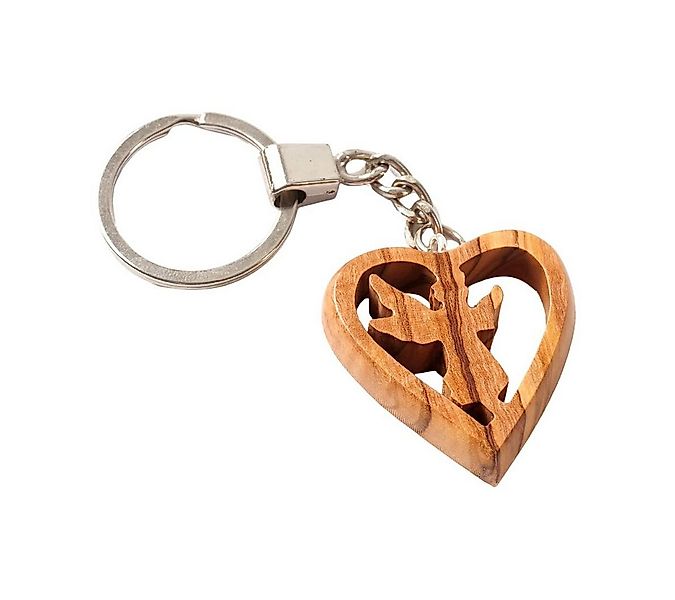 Kassis Geschenkartikel Schlüsselanhänger Schlüsselring mit Schutzengel im H günstig online kaufen