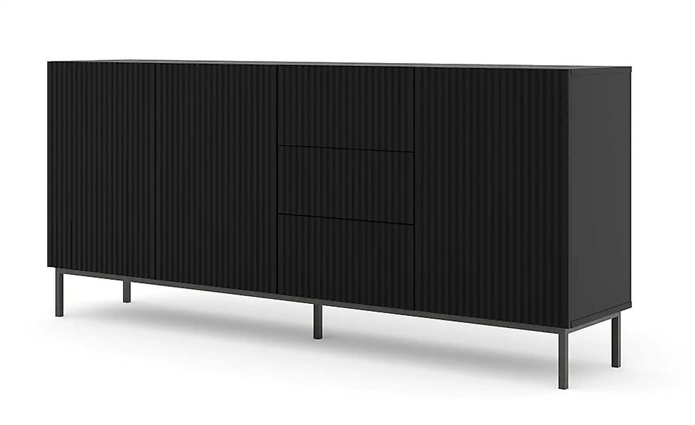 Sideboard   ¦ schwarz ¦ Maße (cm): B: 200 H: 89 Kommoden & Sideboards > Sid günstig online kaufen