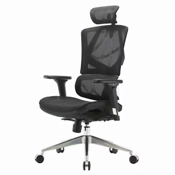 HWC Mendler Bürostuhl ergonomisch, Lordosenstütze hohe Rückenlehne 3D-Armle günstig online kaufen