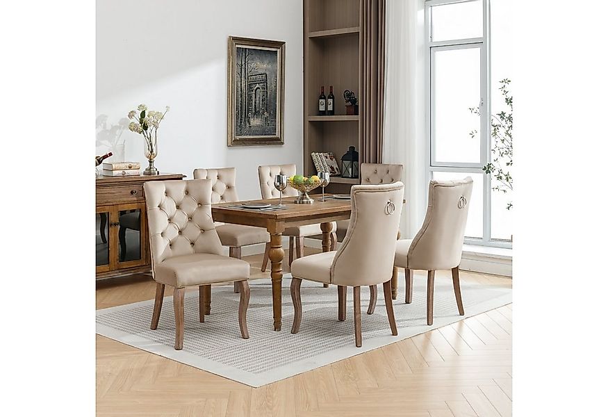 Flieks Esszimmerstuhl (Set, 6 St), 6er Set Polsterstuhl mit Rückenlehne Woh günstig online kaufen