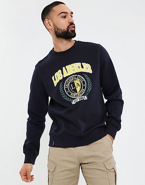Threadbare Rundhalspullover THB Fleece Crew Ocean (1-tlg) mit coolem Print günstig online kaufen