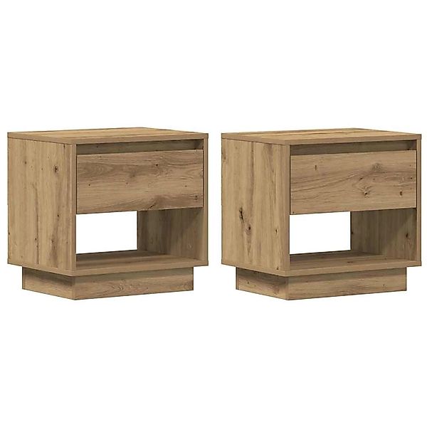 vidaXL Nachttisch 2 Stk Eiche Handwerklich 45 x 34 x 44 cm 863336 günstig online kaufen