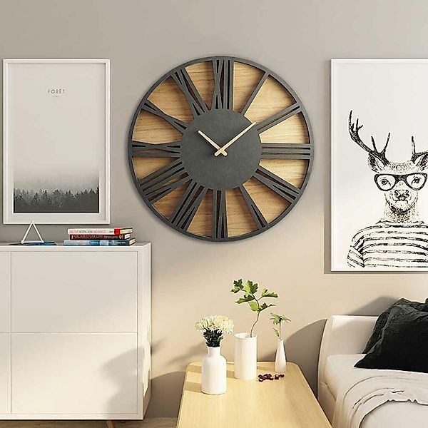 ZEUOPQ Wanduhr Wohnzimmer Wanduhr, Hölzerne Römische günstig online kaufen