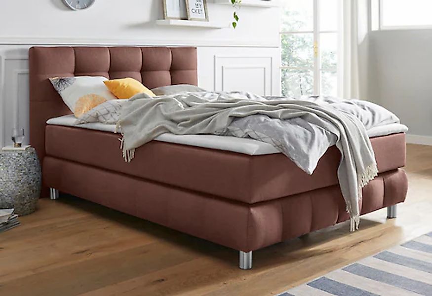 andas Boxspringbett "Salo XXL", in Samtoptik oder Struktur, 6 Breiten in Üb günstig online kaufen