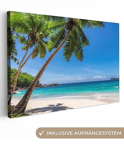 OneMillionCanvasses® Leinwandbild Strand - Palme - günstig online kaufen