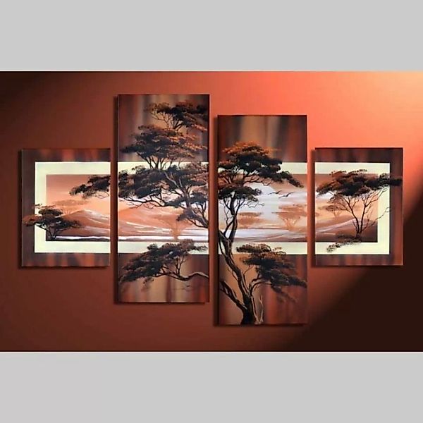 4 Leinwandbilder AFRIKA Baum (8) 120 x 80cm Handgemalt günstig online kaufen