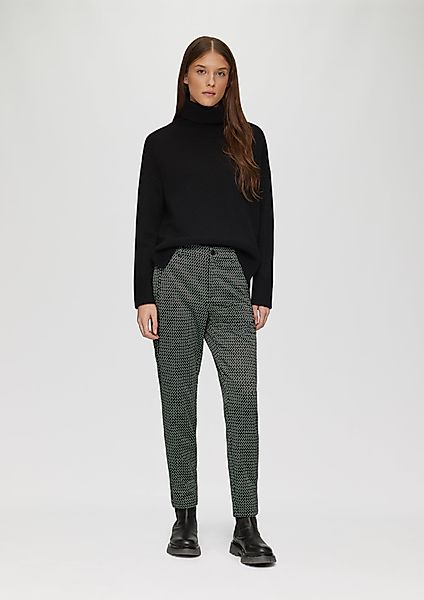 s.Oliver 7/8-Hose Gemusterte Stoffhose mit elastischem günstig online kaufen
