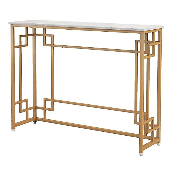 Costway Sofatisch Flurtisch mit Metallrahmen 110 x 30 x 81 cm günstig online kaufen