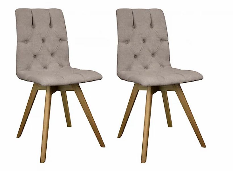andas Esszimmerstuhl »Rania« (Set) 2 Stk.Massivholzgestell, mit Knopfheftun günstig online kaufen
