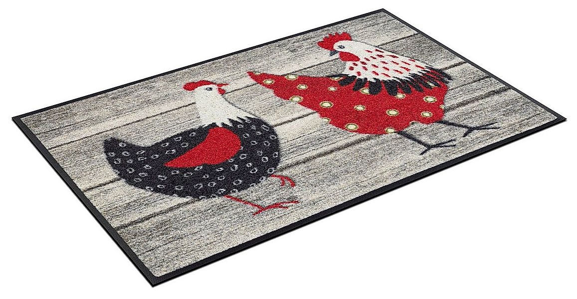 wash+dry by Kleen-Tex Fußmatte Chicken Farm, rechteckig, Höhe: 7 mm günstig online kaufen
