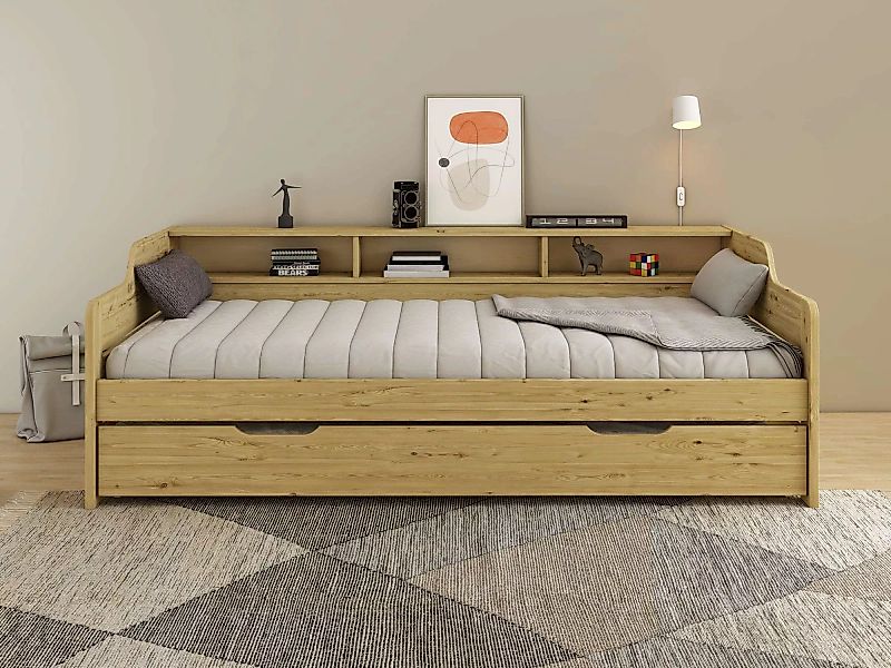 Home affaire Daybett ""REETE1", Stauraum, Funktionsbett, Kinderbett, inklus günstig online kaufen