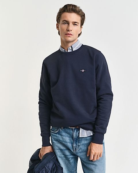 Gant Sweatshirt "REG SHIELD C-NECK SWEAT" mit Logostickerei auf der Brust günstig online kaufen