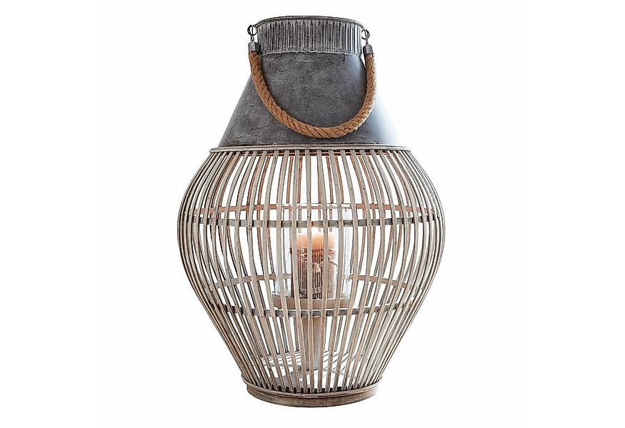 Mirabeau Kerzenlaterne Laterne Luitré antikgrau/braun günstig online kaufen