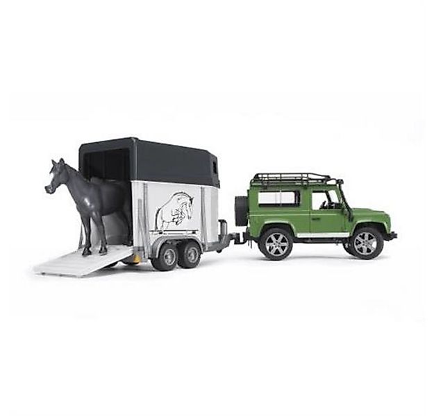 Bruder® Spielzeug-Auto Land Rover Defender mit Pferdeanhänger, Spielzeugfah günstig online kaufen