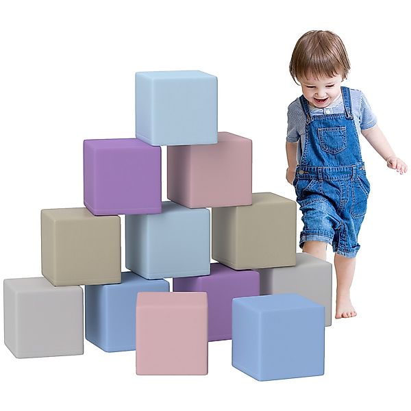 HOMCOM 12er-Set Bausteinset Spielbausteine, (Riesenbausteine, 12 günstig online kaufen