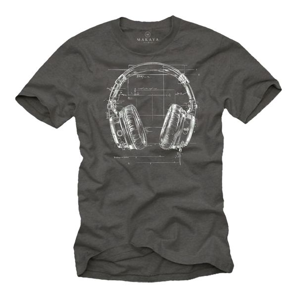 MAKAYA T-Shirt mit Kopfhörer Aufdruck für günstig online kaufen