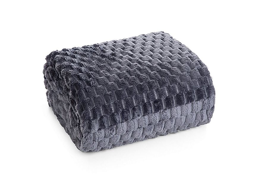 Wohndecke CINDY/6, Design91, Tolle Struktur, Waffelmuster, Weich, Karierte günstig online kaufen