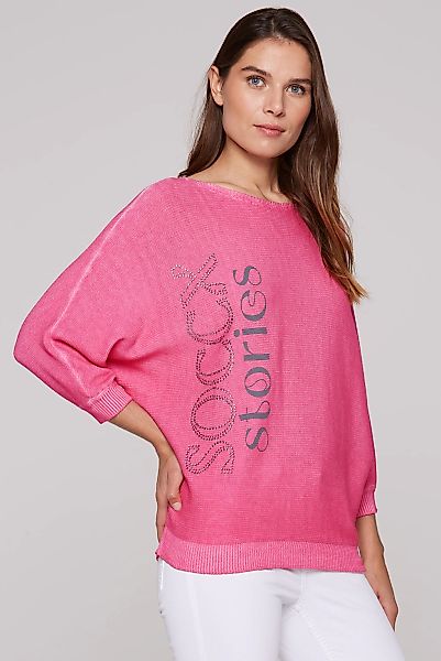SOCCX Rundhalspullover, mit Fledermaus-Ärmeln günstig online kaufen