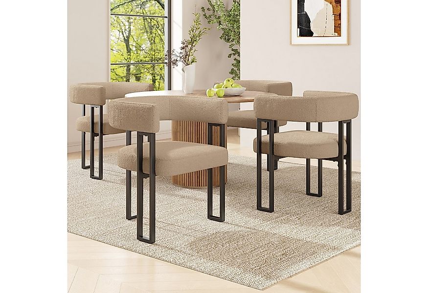 Flieks Polsterstuhl (Set, 4 St), 4er Set Esszimmerstühle mit Armlehnen Wohn günstig online kaufen