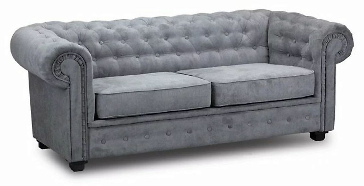 JVmoebel Sofa Graue Chesterfield Couch Polster Möbel Zweisitzer Couch Neu, günstig online kaufen